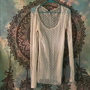 See-through long sleeve